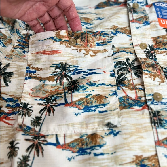 The American Outdoorsman Mens  Shirt  Cool Technology Palm Tree Print Size M - Picture 9 of 10